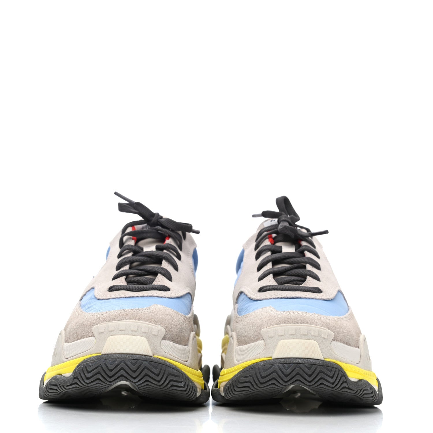 Balenciaga Nylon Suede Womens Triple S 2.0 Sneakers 40 Gris Bleu Rouge 2 of 4
