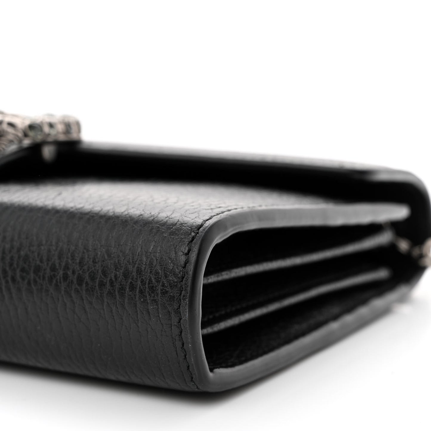 Calfskin Mini Dionysus Chain Wallet Black