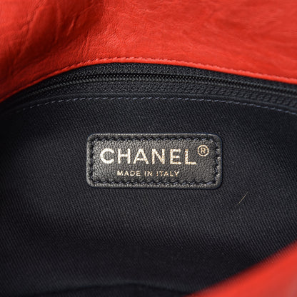 Chanel Calfskin Surpique Chevron Medium Flap Red 7 of 11