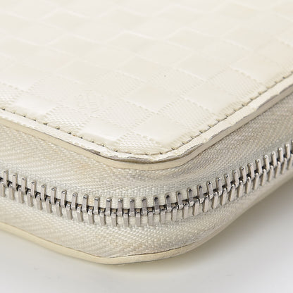 Louis Vuitton Shiny Calfskin Damier Facette Zippy Wallet Creme 13 of 20