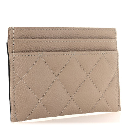 Chanel Caviar Quilted Filigree Card Holder Beige Black 3 of 8