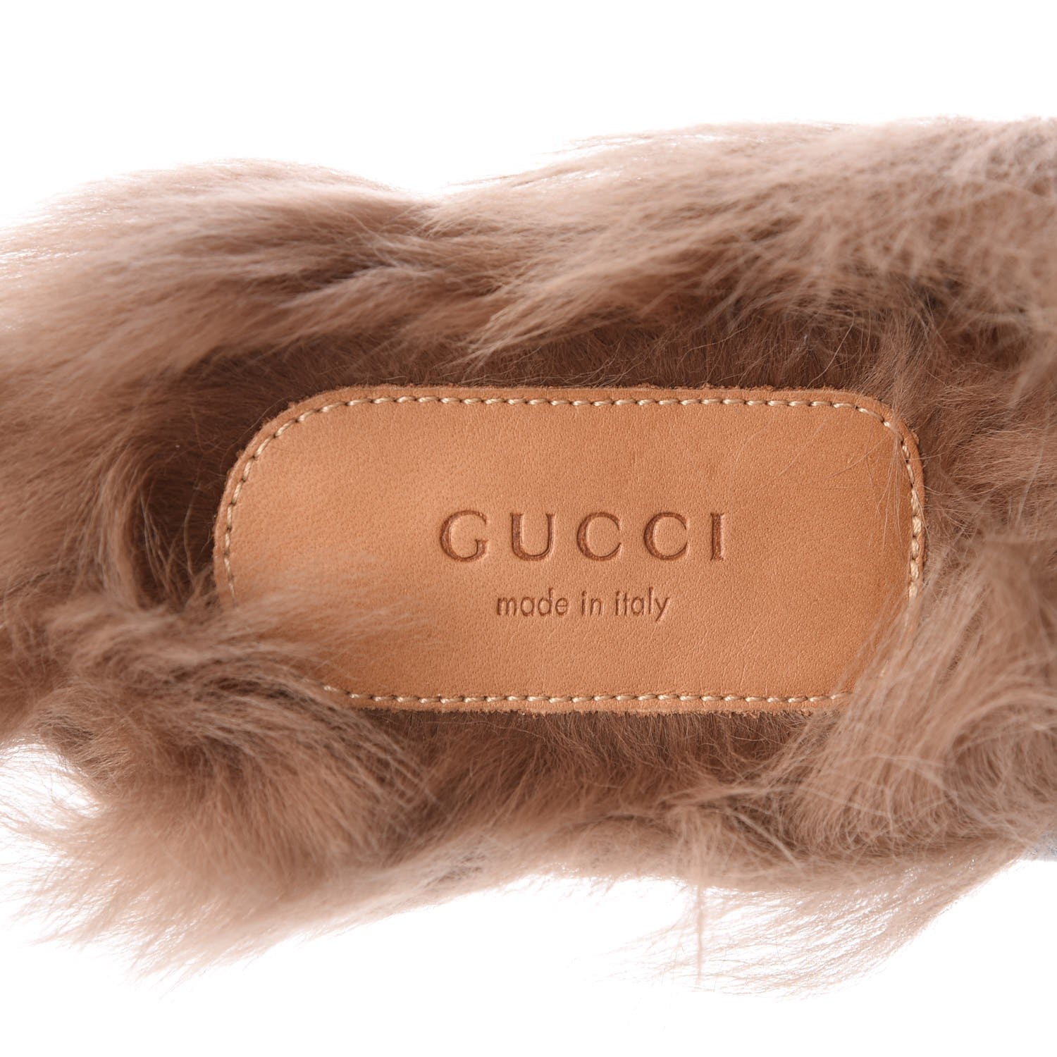 Gucci Calfskin Fur Womens Princetown Slippers 37.5 Black 7 of 7