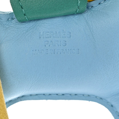 Hermes Milo Lambskin Grigri Rodeo Horse Bag Charm PM Celeste 4 of 5