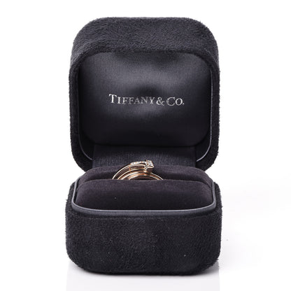 Tiffany 18K Rose Gold Diamond T Square Wrap Ring 54 7 6 of 6