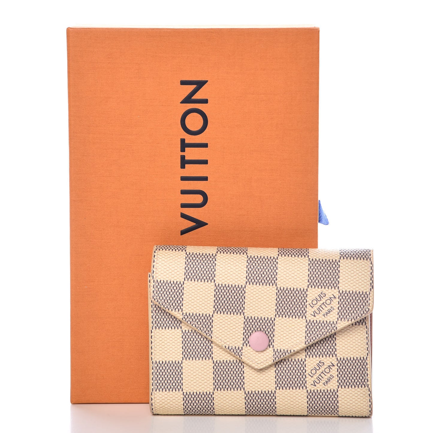 Damier Azur Victorine Wallet Rose Ballerine