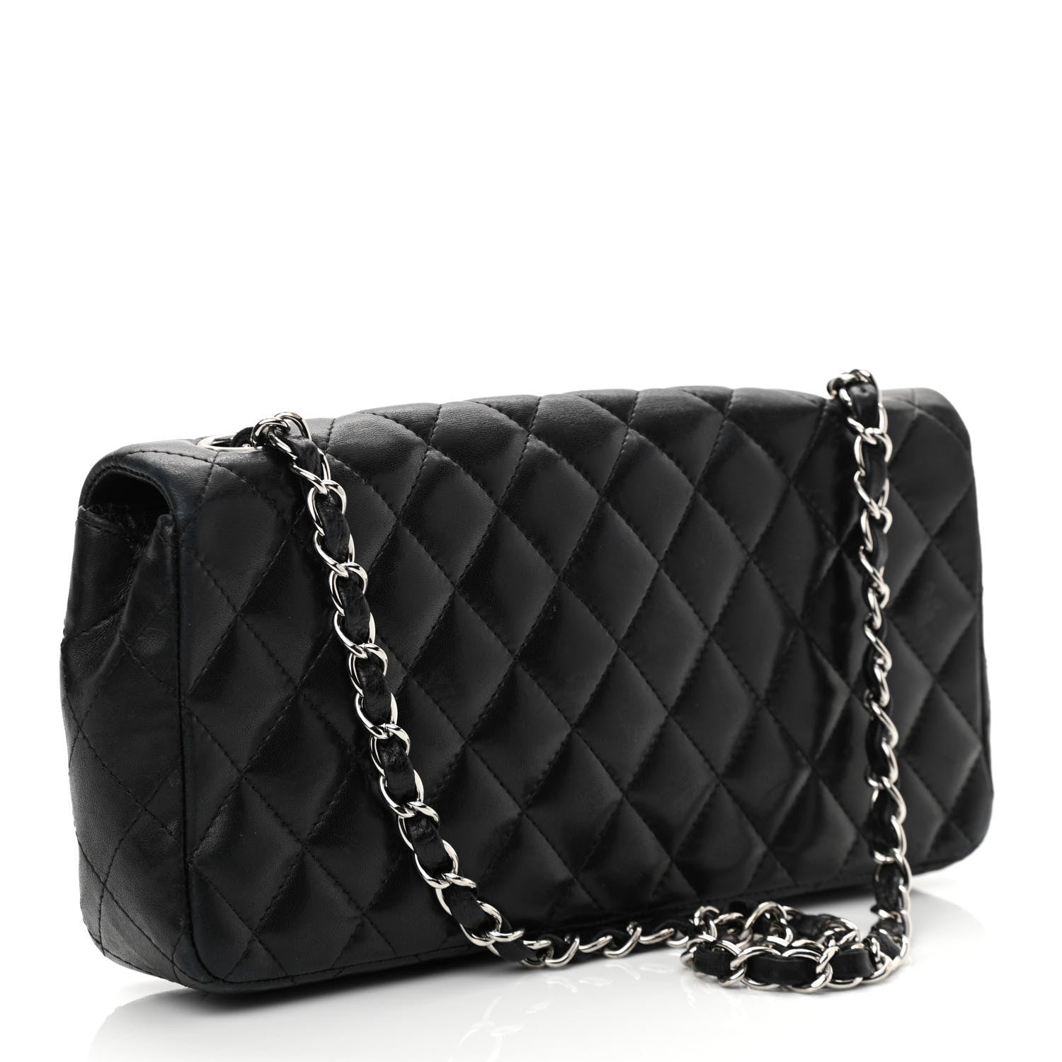 Chanel Lambskin Quilted East West Flap Black 3 of 10