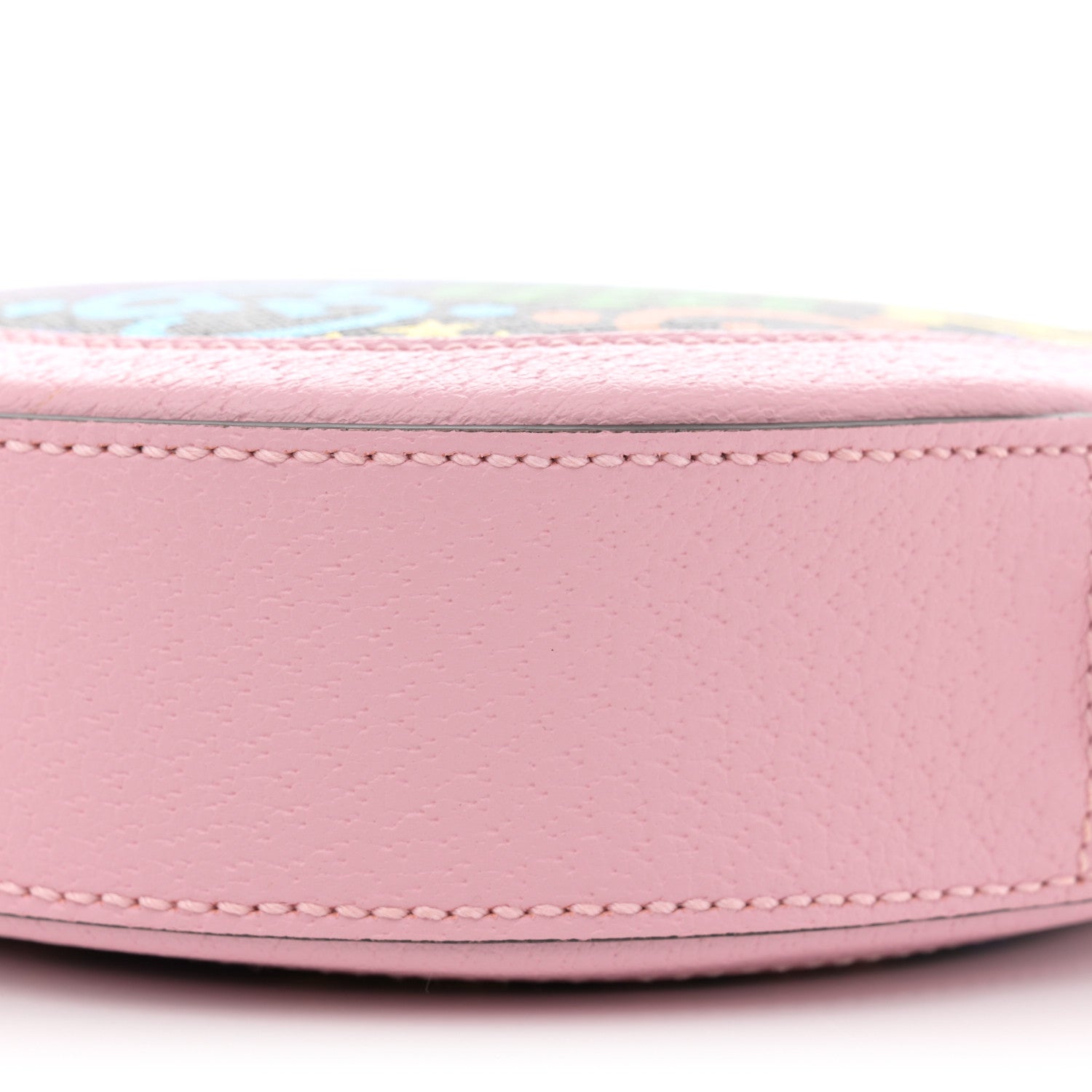 Gucci GG Supreme Monogram Psychedelic Round Shoulder Bag Black Multicolor Sugar Pink 10 of 10