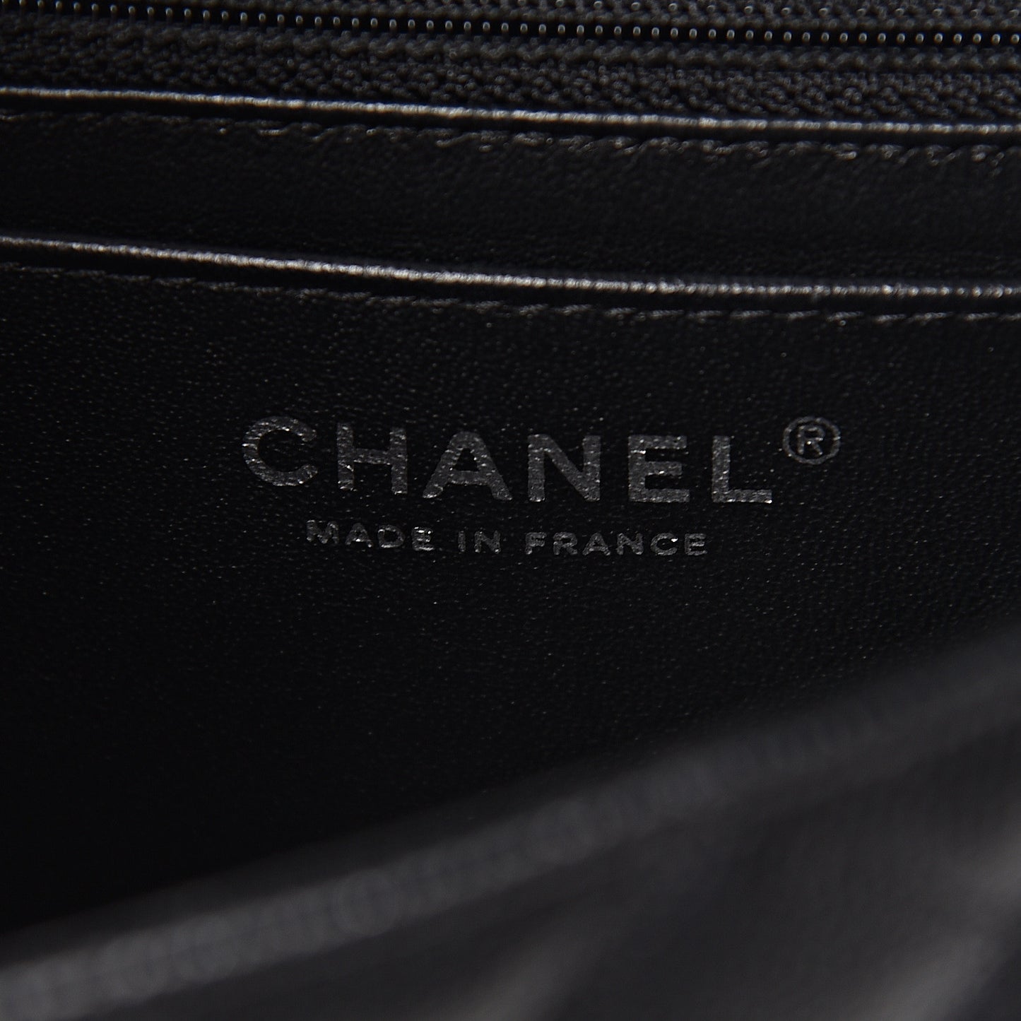 Iridescent Caviar Quilted Mini Rectangular Flap Black