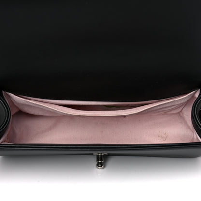 Chanel Calfskin Pearl Chevron Medium Boy Flap Black 5 of 18