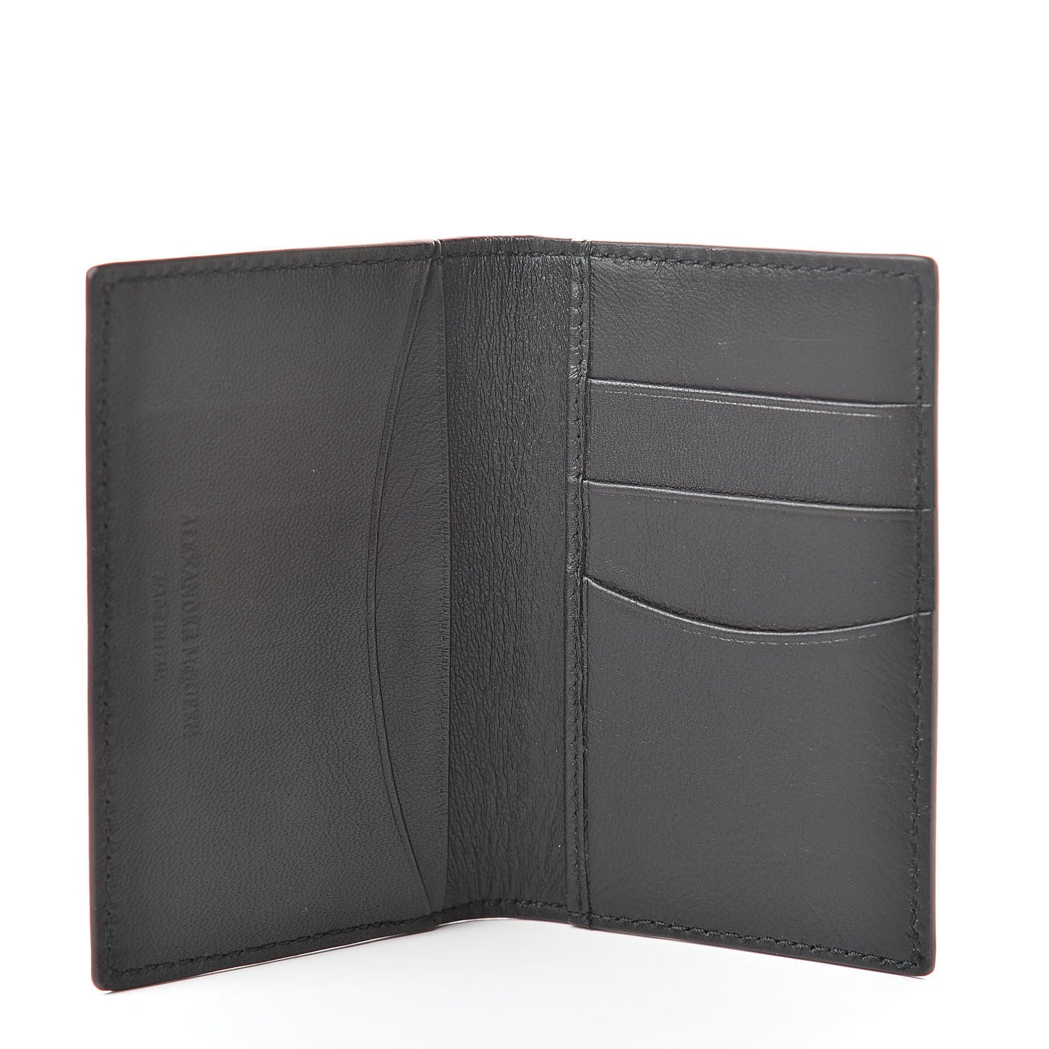 Alexander McQueen Small Grained Calfskin Skull Pocket Organizer Amaranth 5 of 7