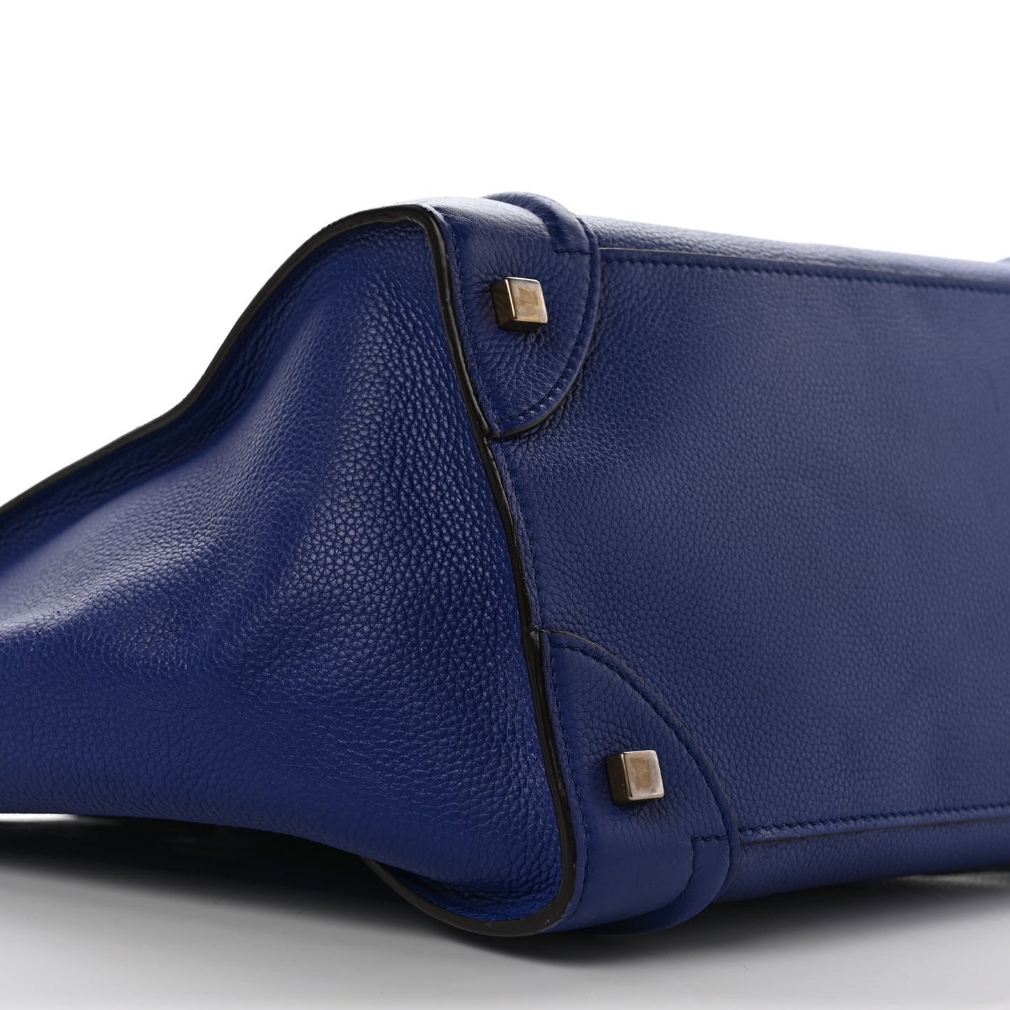 Drummed Calfskin Mini Luggage Indigo