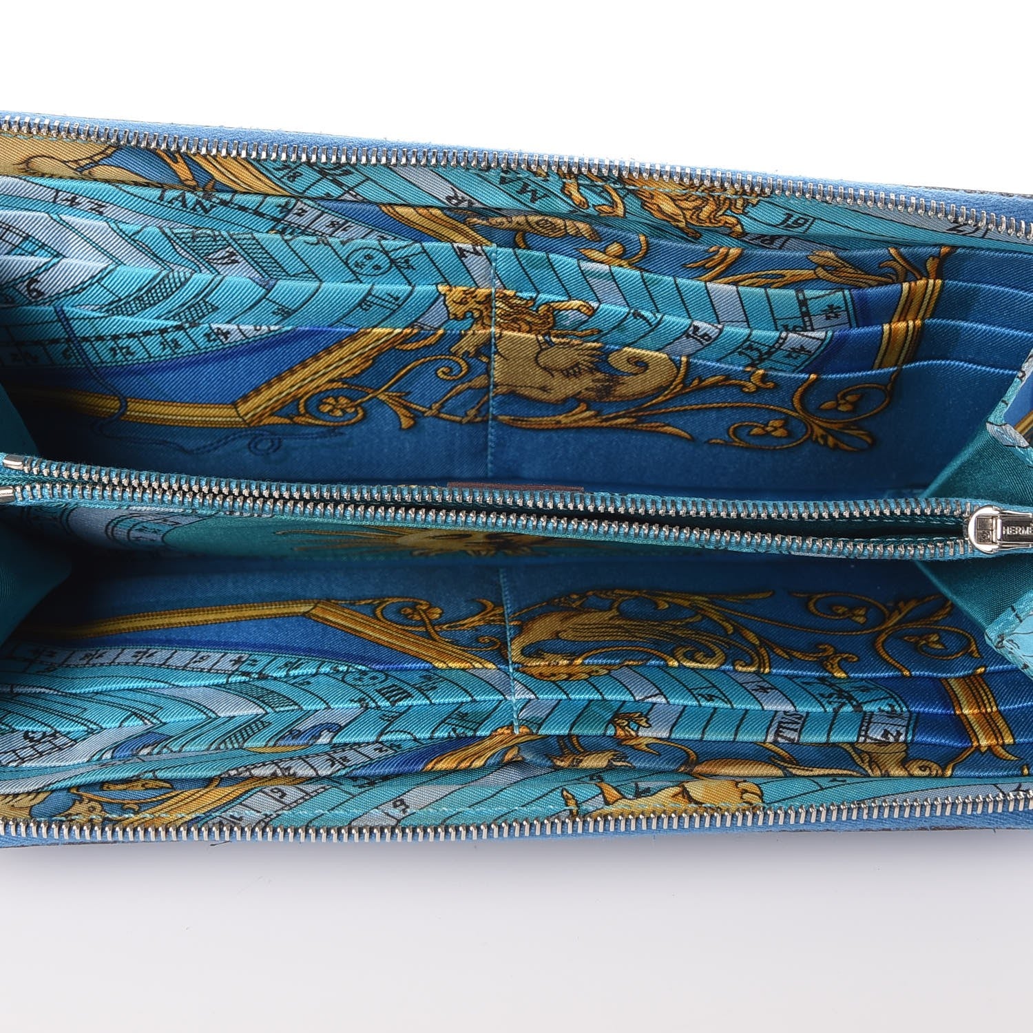 Hermes Epsom Silk'In Wallet Mykonos 5 of 9