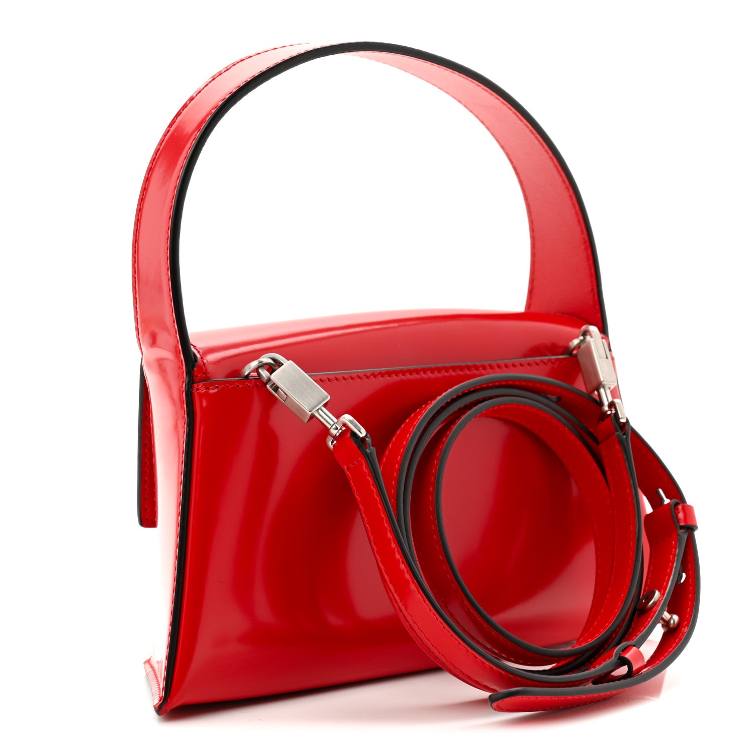 Salvatore Ferragamo Brushed Calfskin Small Geometric Prisma
