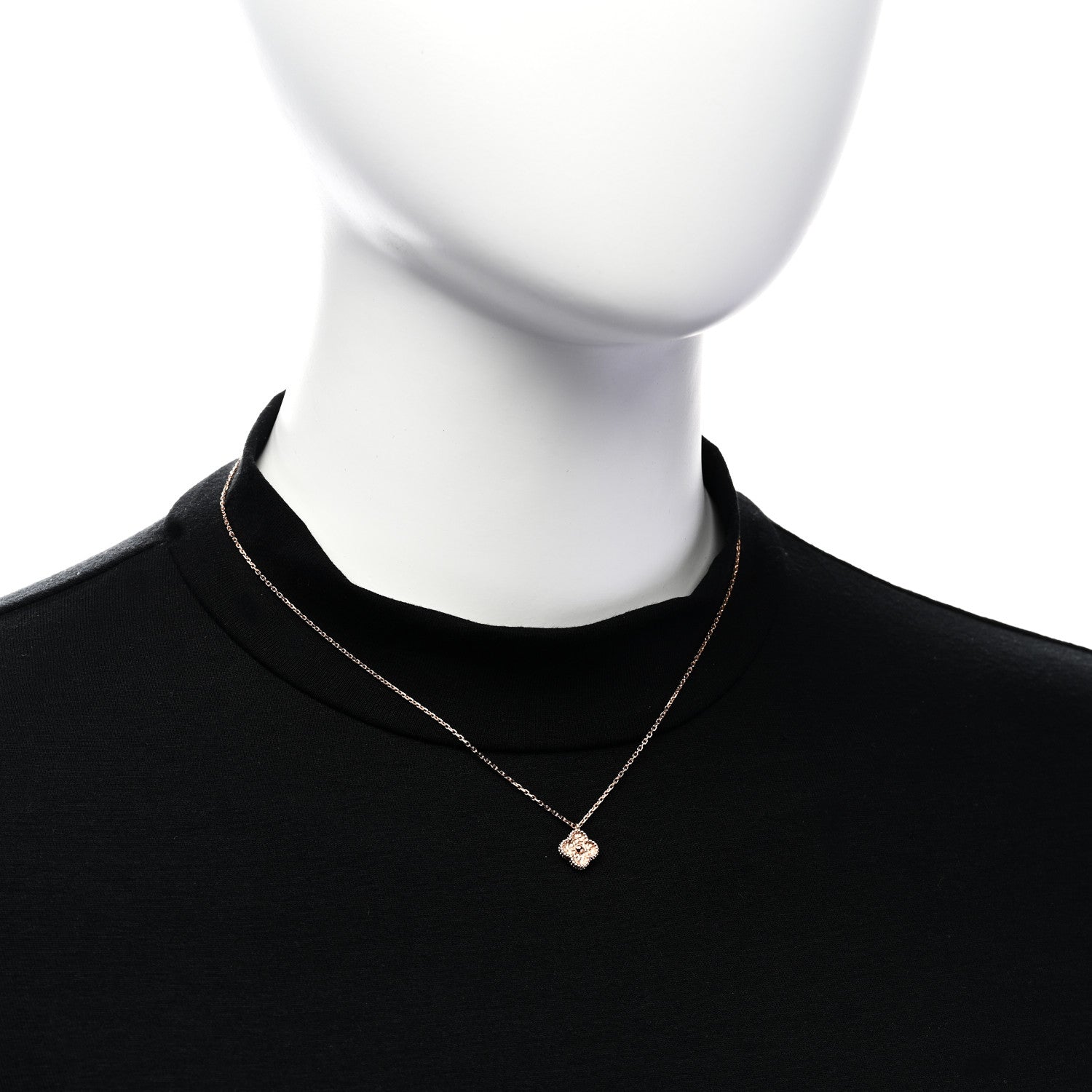 Van Cleef & Arpels 18K Rose Gold Sweet Alhambra Pendant Necklace 2 of 7
