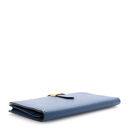 Hermes Chèvre Mysore Bearn Gusset Wallet Bleu Agate 4 of 7