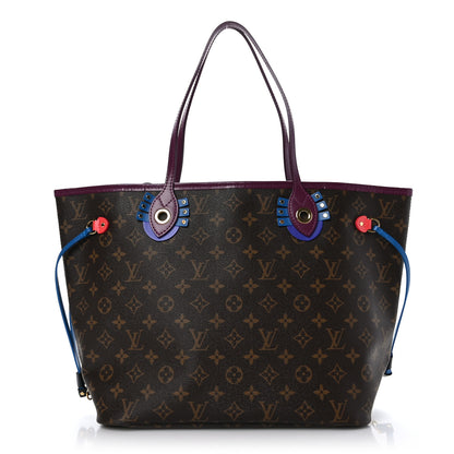 Louis Vuitton Monogram Totem Neverfull MM Magenta 3 of 10