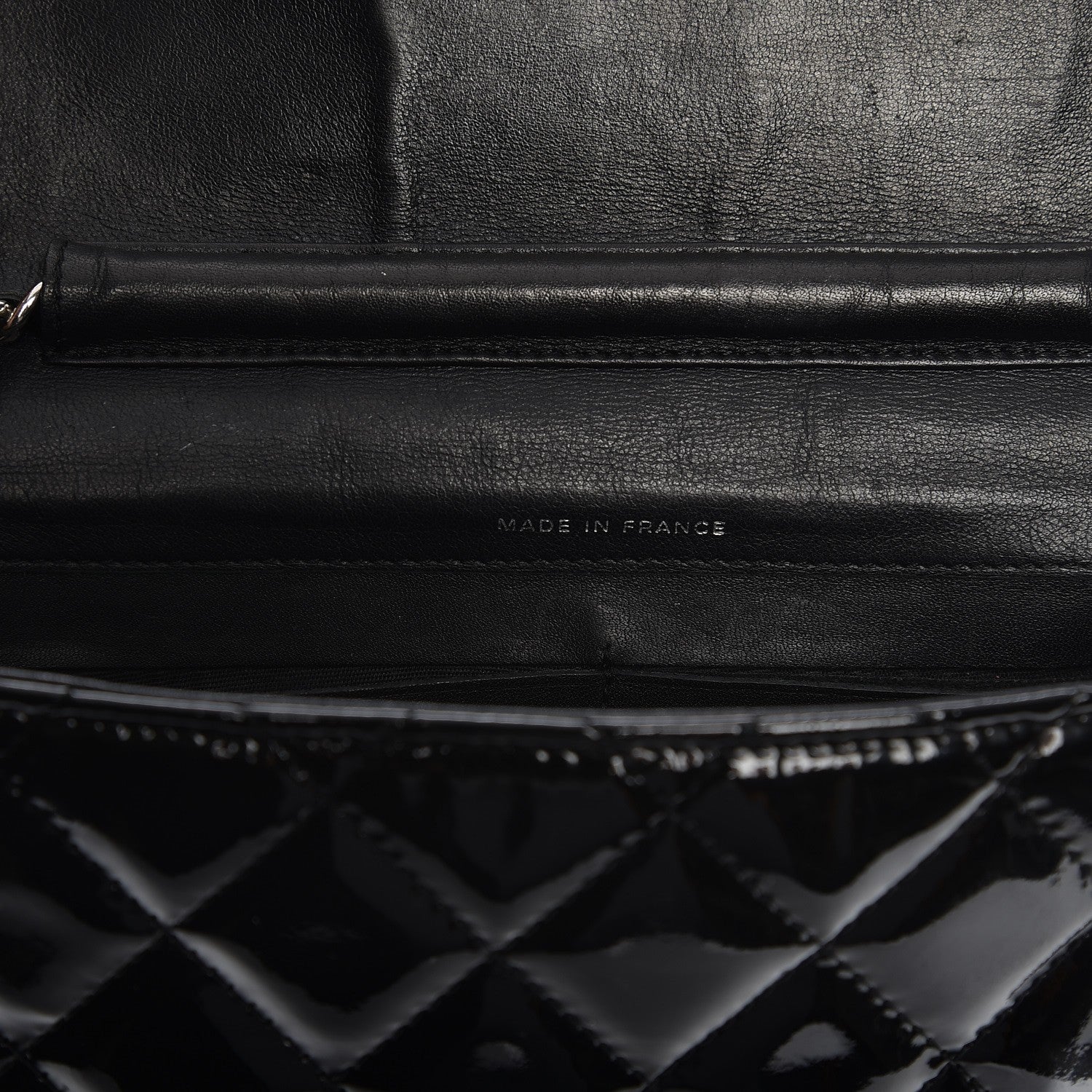 Chanel Patent Quilted Brilliant Wallet On Chain WOC Black 7 of 7