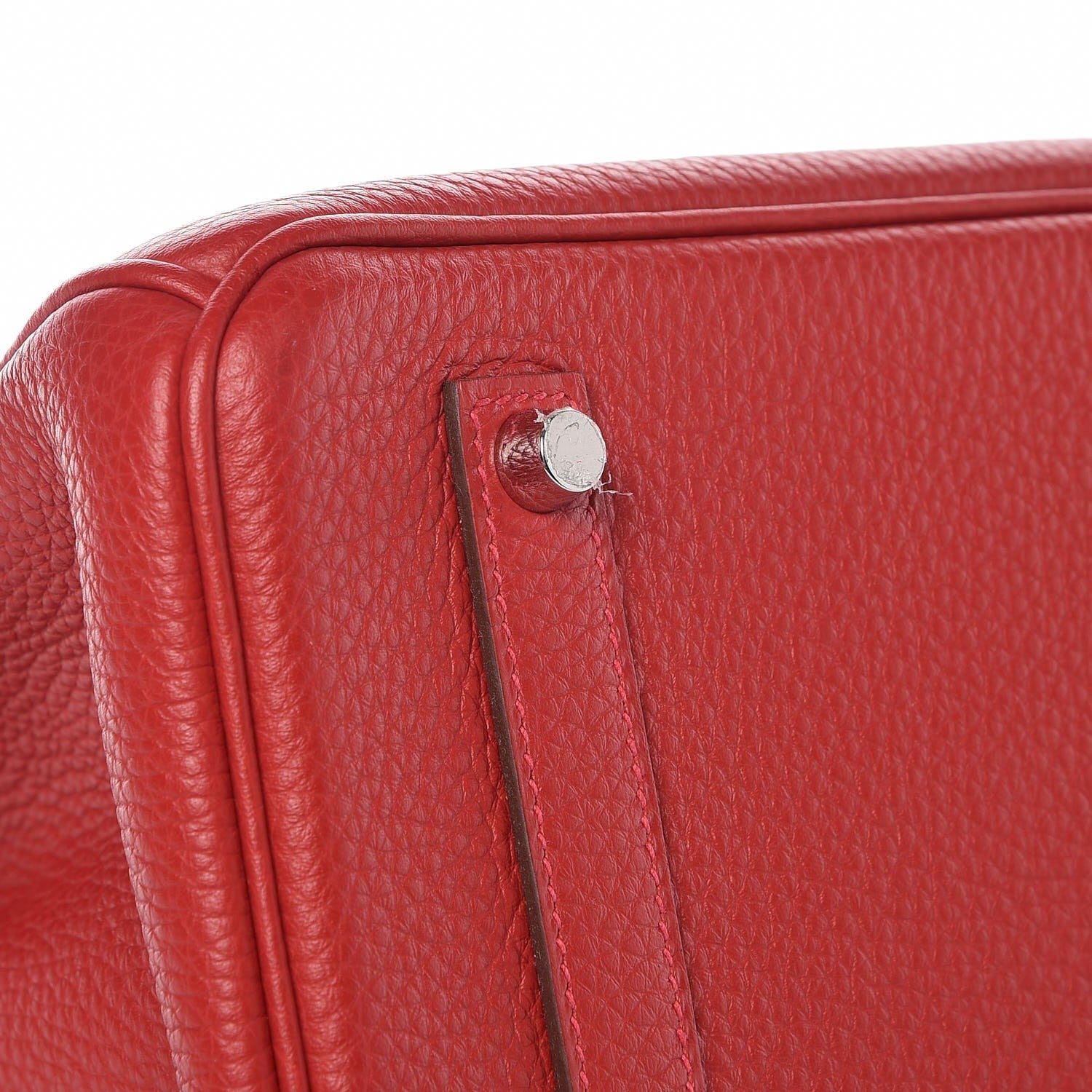 Hermes Taurillon Clemence Birkin 35 Rouge Casaque 29 of 30