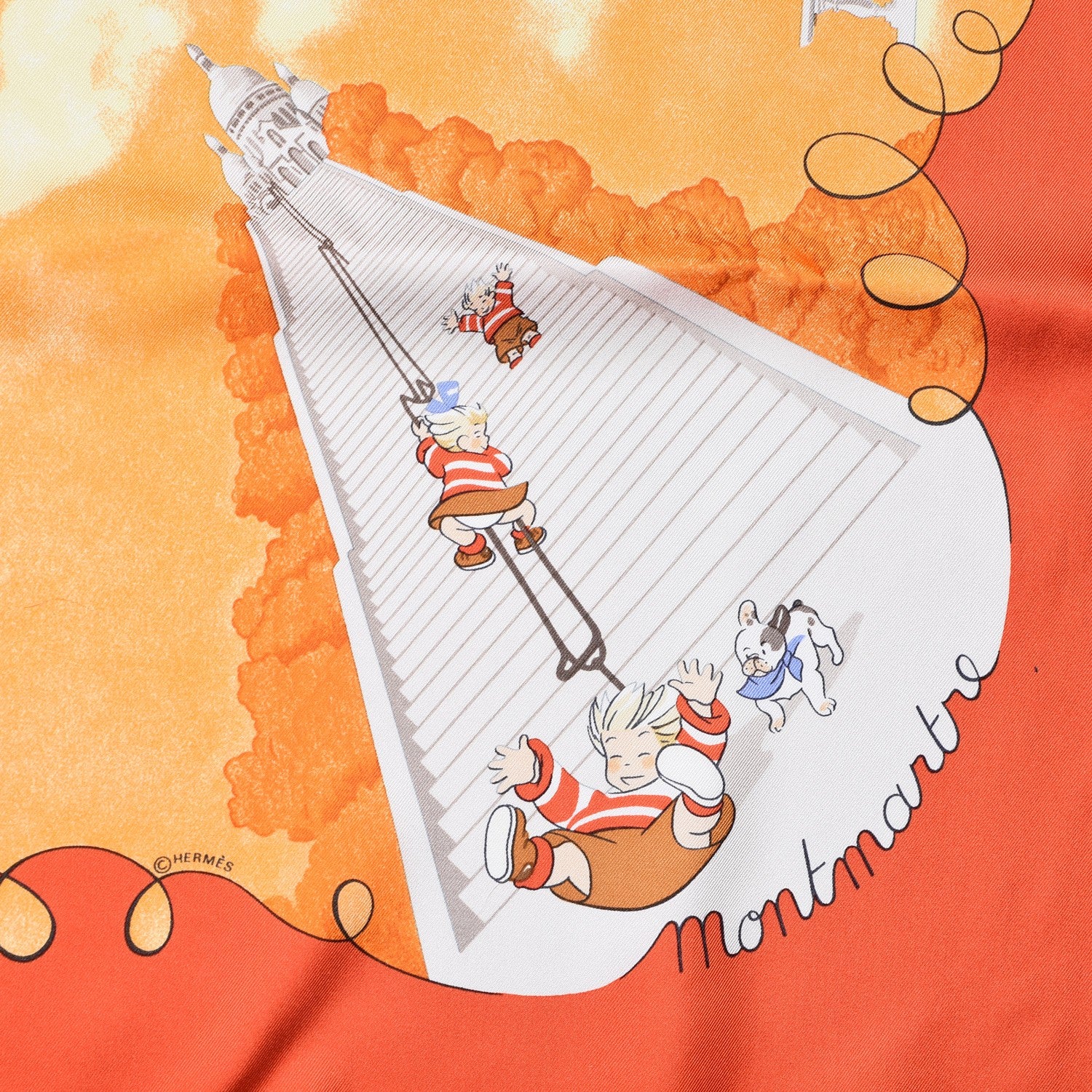 Hermes Silk Les Triples Scarf 90 6 of 9