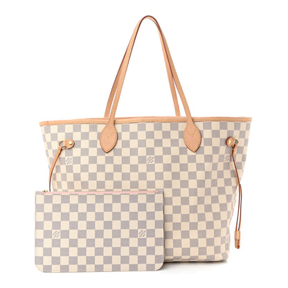 Louis Vuitton Damier Azur Neo Neverfull MM Rose Ballerine 3 of 11