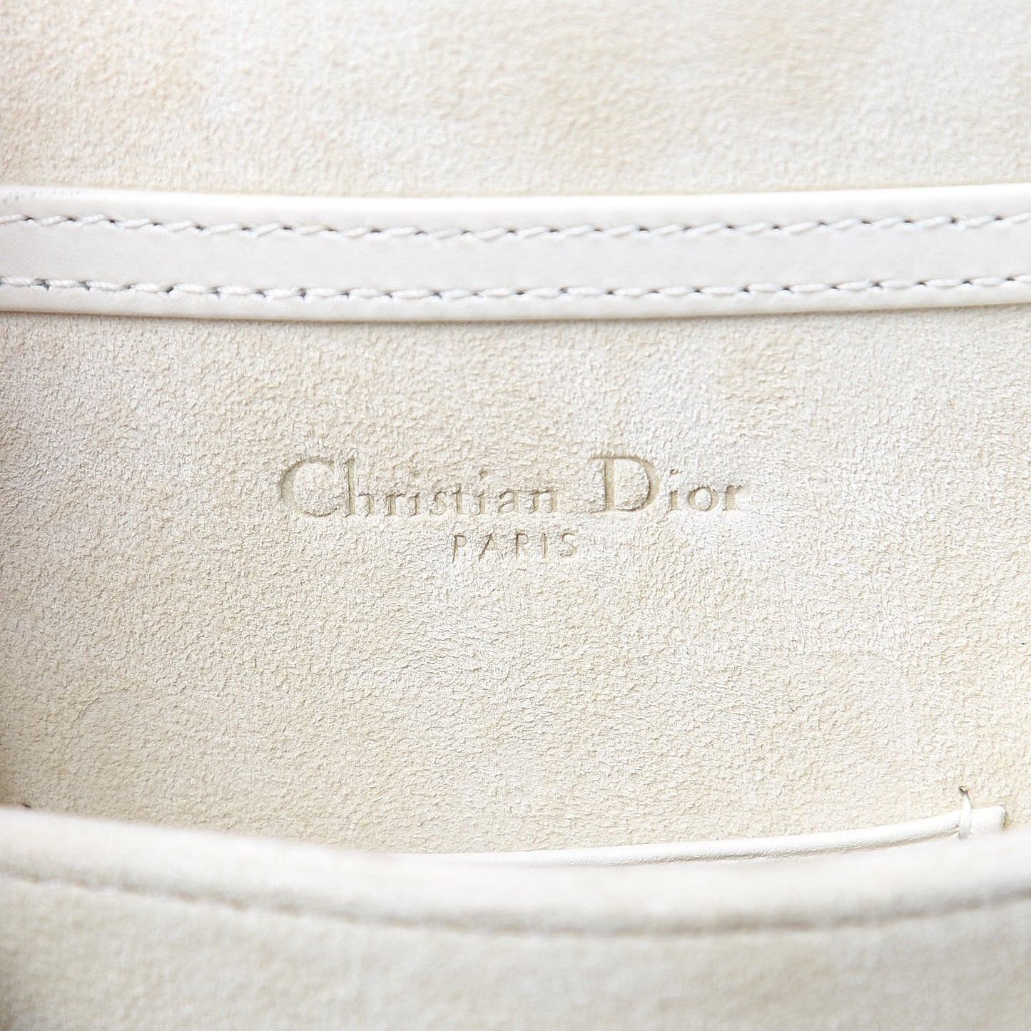 Lambskin Studded Vertical Diorama White