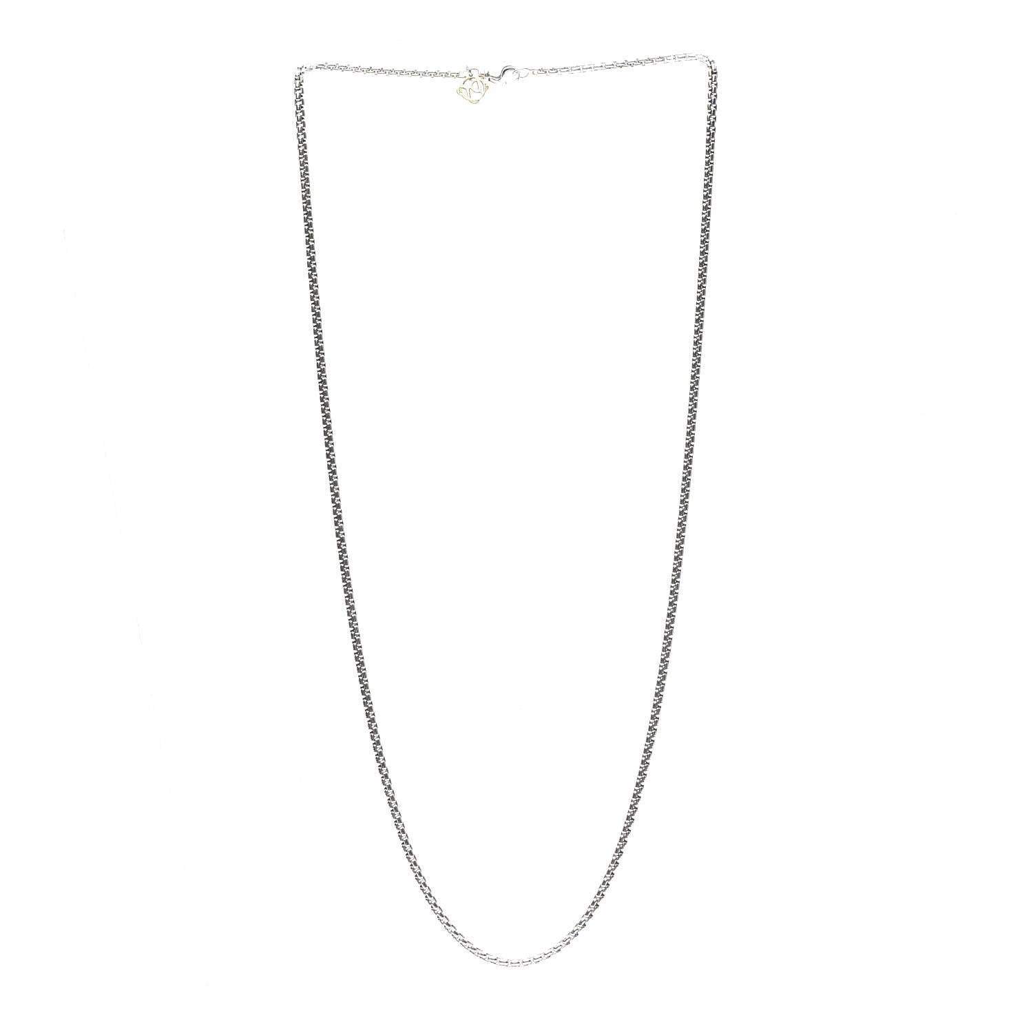 David Yurman Sterling Silver 14K Yellow Gold 2.7mm Small Box Chain Necklace 22" 3 of 5