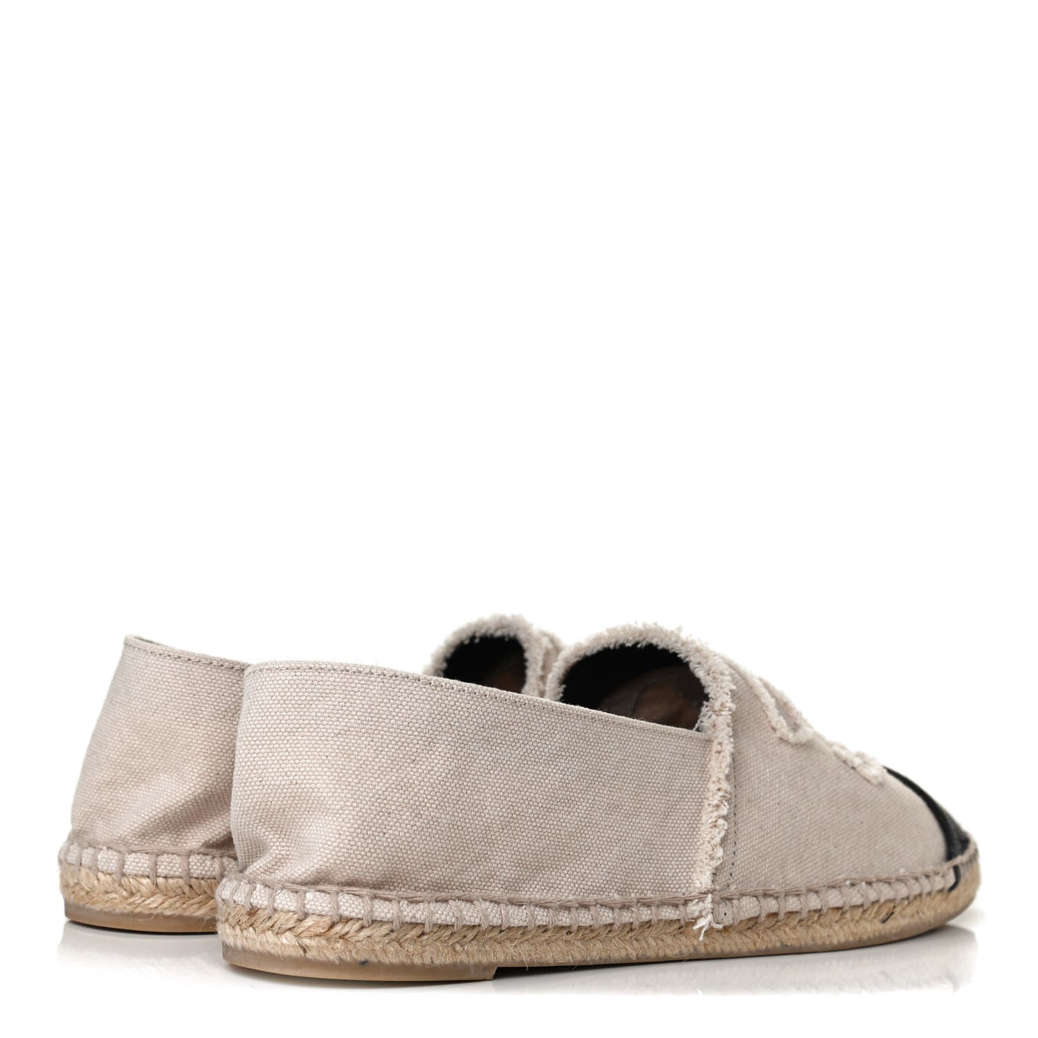 Chanel Canvas CC Espadrilles 39 Beige Clair Black 4 of 11