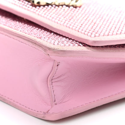 Versace Vitello Crystal Palazzo Evening Bag Pink 12 of 12