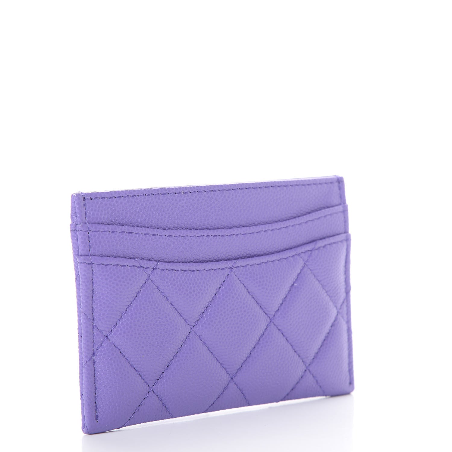 Chanel Caviar Quilted Card Holder Purple 2 of 7