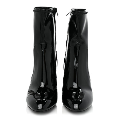 Louis Vuitton Patent Uniformes Silhouette Ankle Boots 38 Black 2 of 9