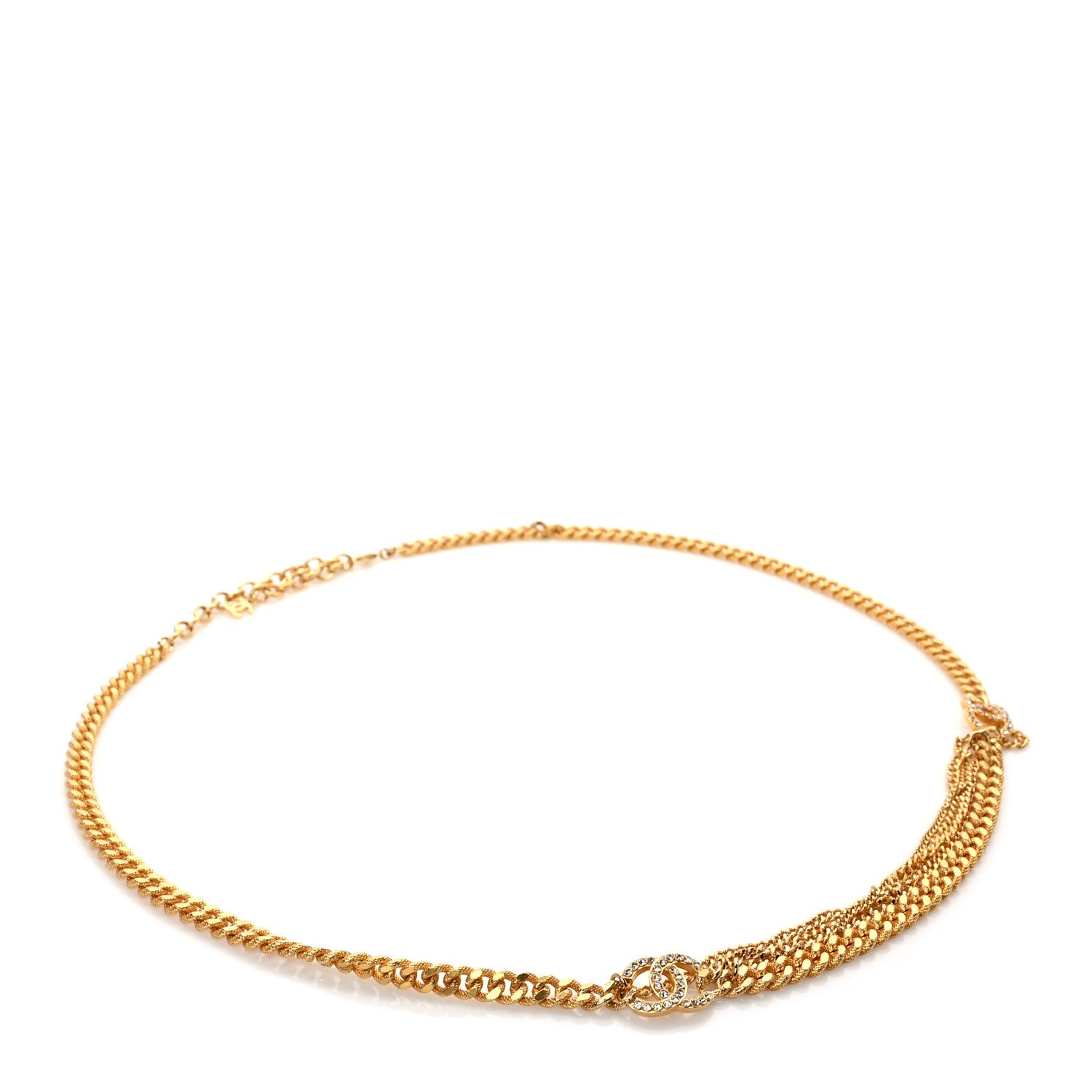 Chanel Crystal CC Multi Strand Chain Belt Gold 1 of 4