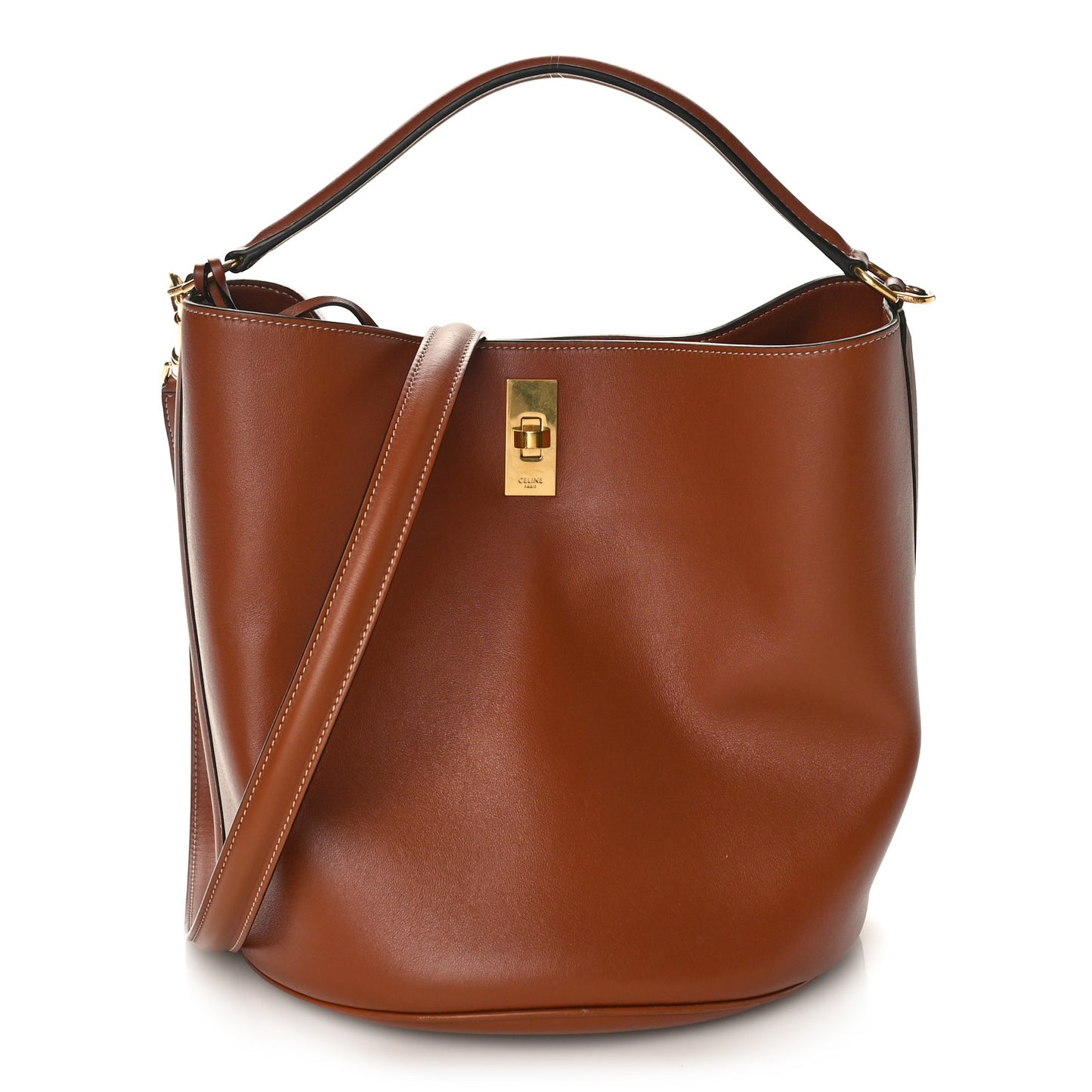 Smooth Calfskin Bucket 16 Bag Tan