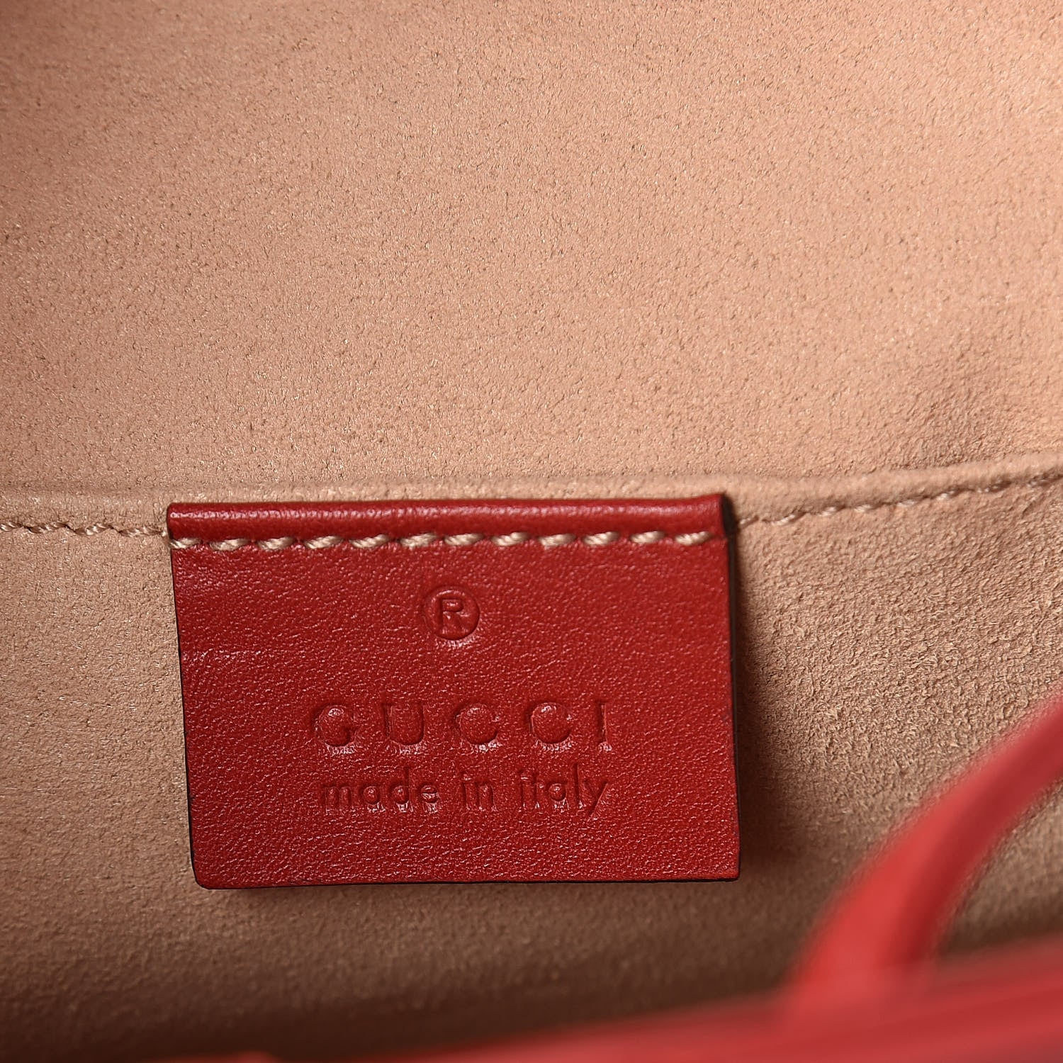 Gucci Calfskin Matelasse GG Marmont Flap Backpack Hibiscus Red 6 of 10