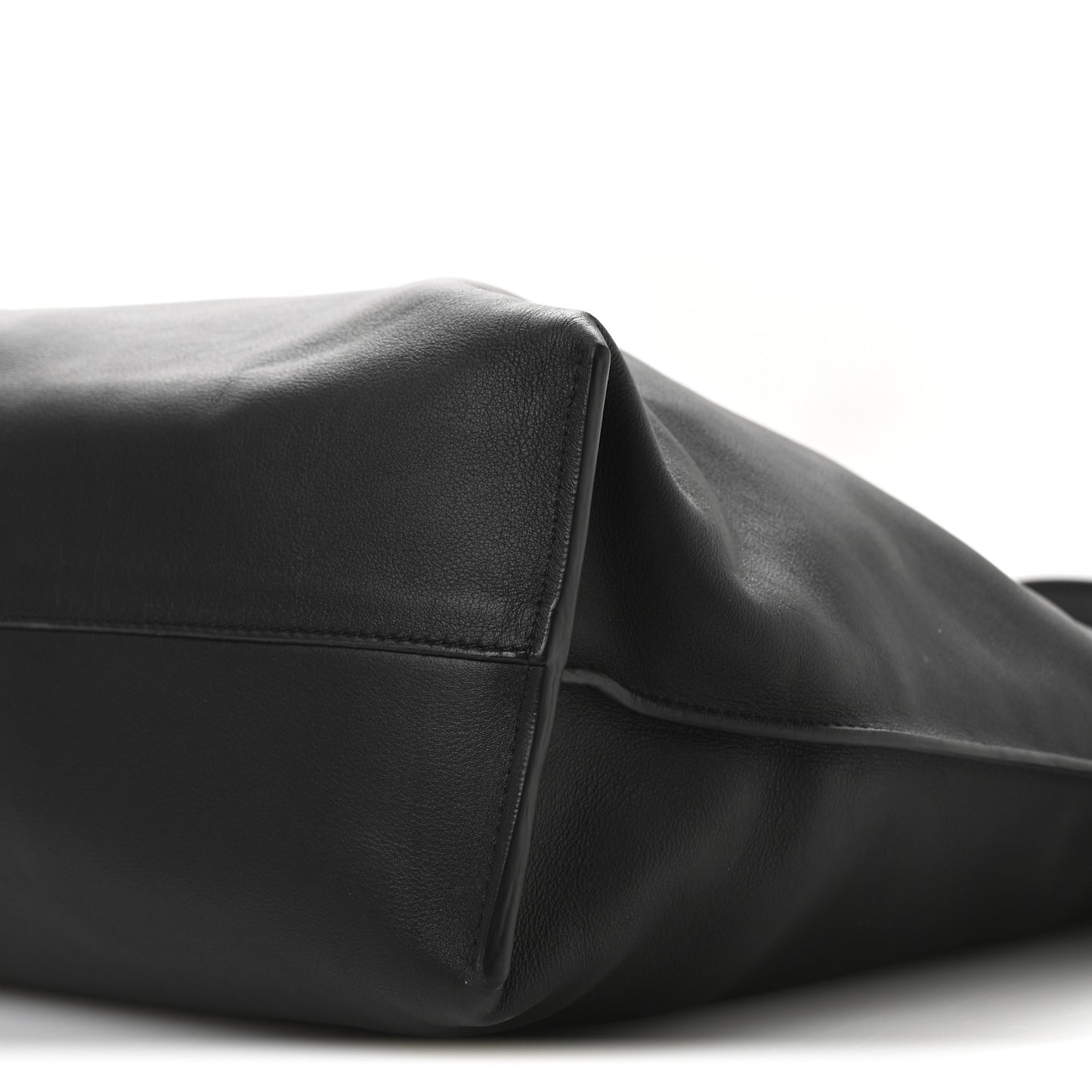 Calfskin Large Flamenco Knot Bag Black