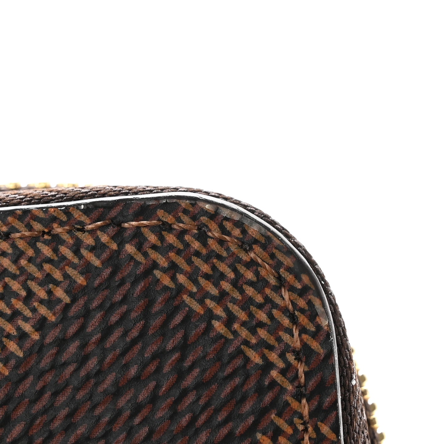 Damier Ebene Studded Zippy Wallet Rose Ballerine