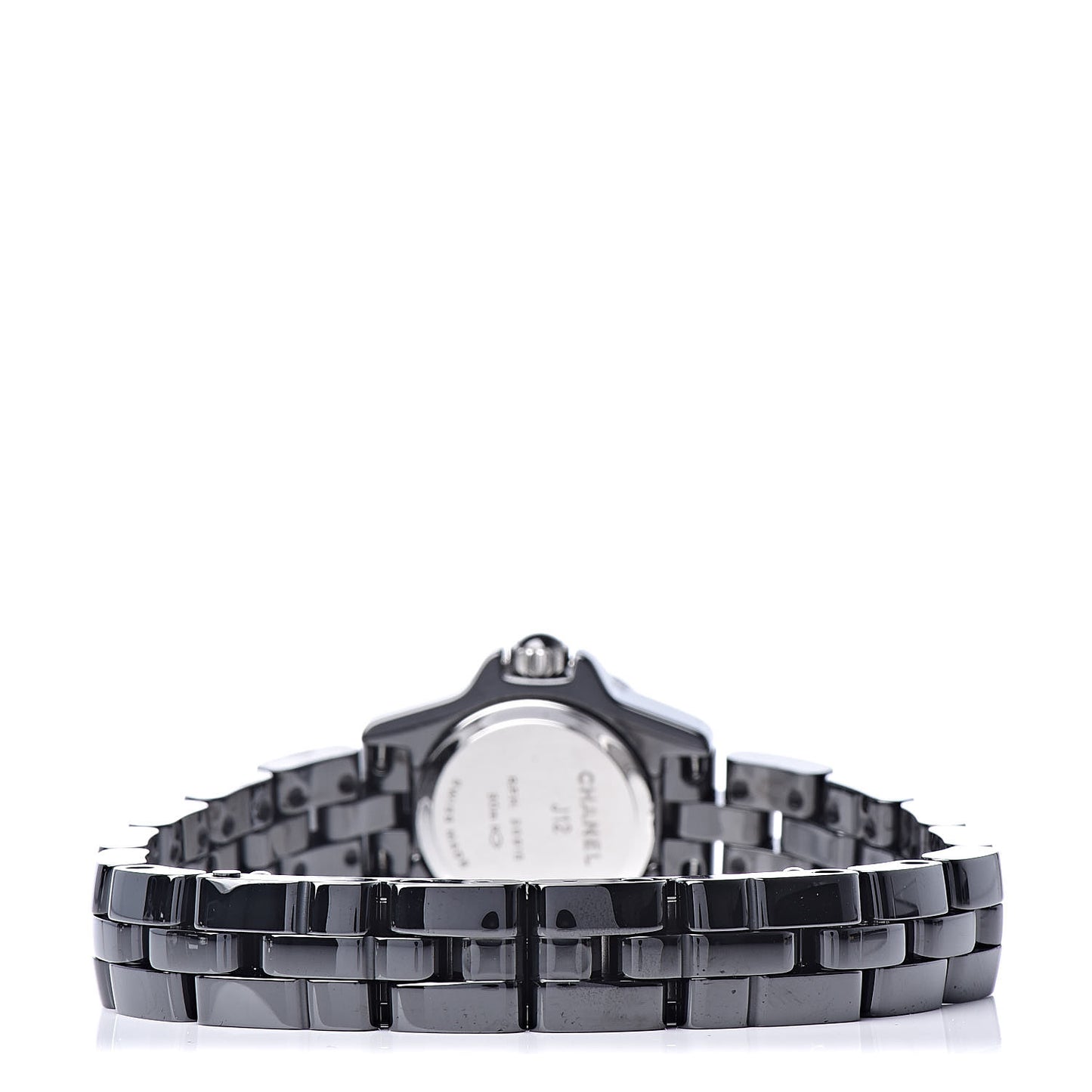 Stainless Steel Ceramic Diamond Bezel 19mm J12 Quartz Watch Black