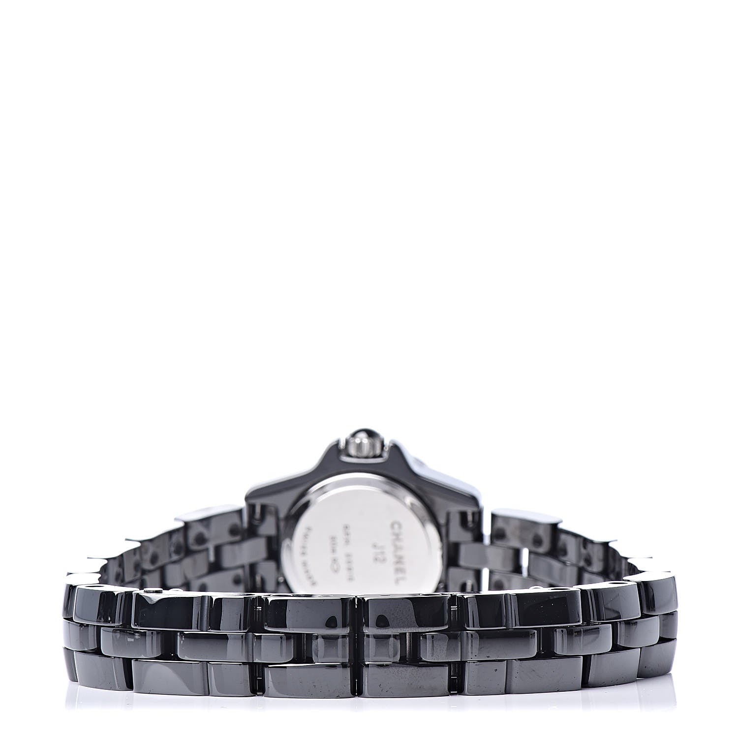 Chanel Stainless Steel Ceramic Diamond Bezel 19mm J12 Quartz Watch Black 4 of 8