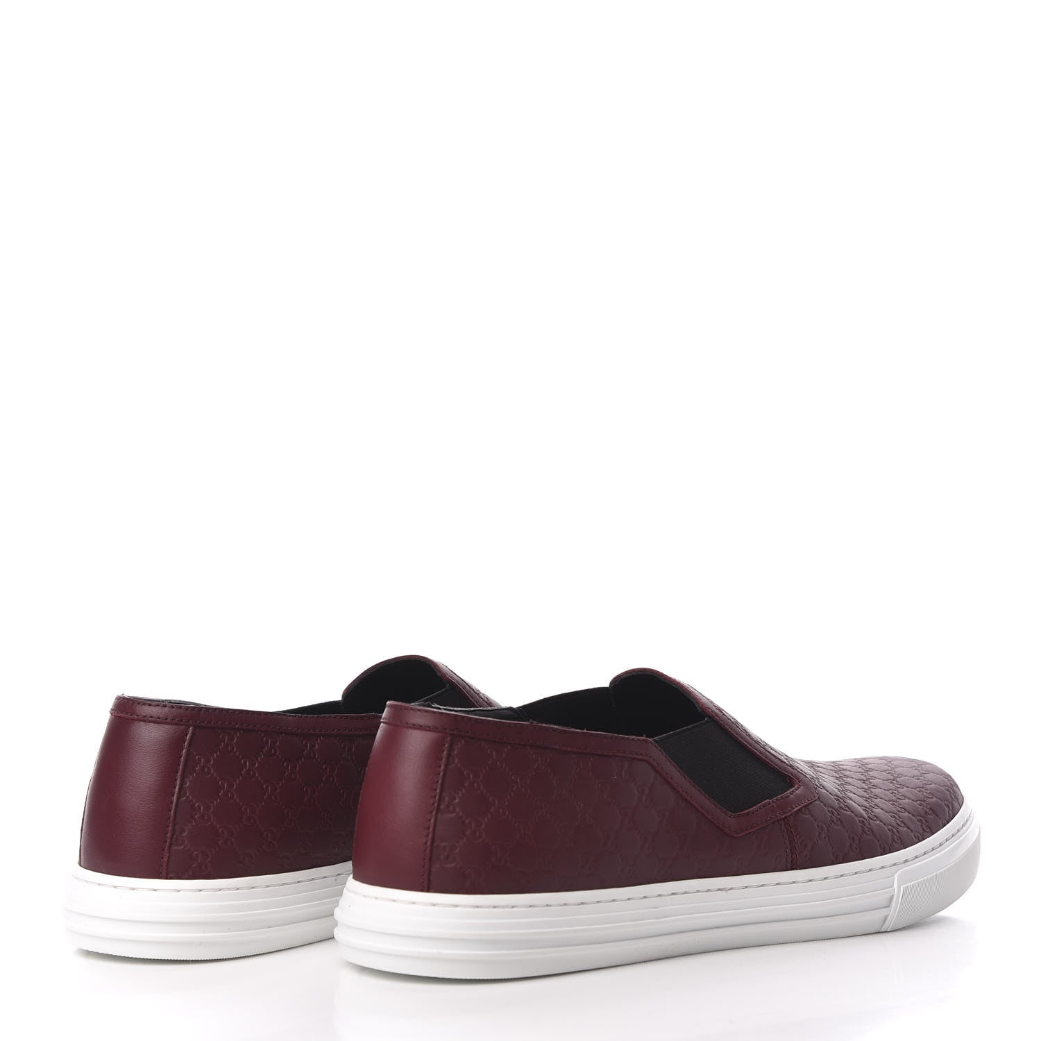 Gucci Soft Microguccissima Mens Slip On Sneakers 9 Strong Red Black 4 of 8