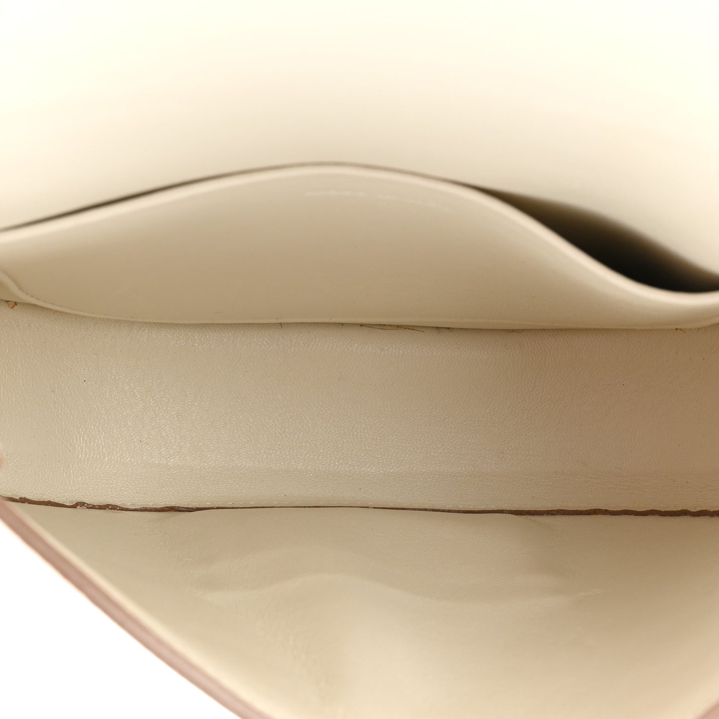 Grained Calfskin Small Trotteur White