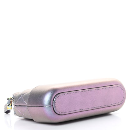 Chanel Iridescent Lambskin Calfskin Quilted Small Gabrielle Clutch With Chain Light Purple 4 of 16