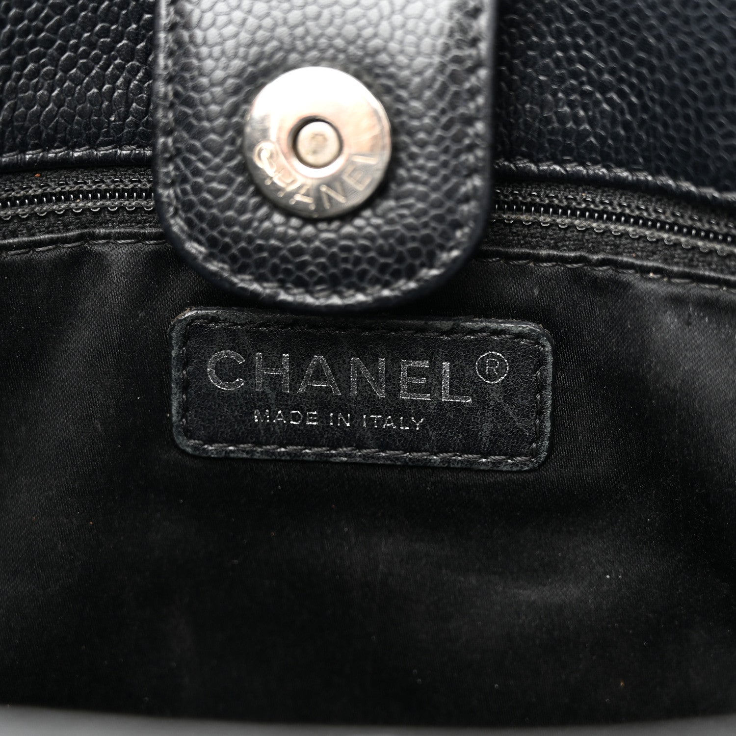 Chanel Caviar Quilted Petit Shopping Tote PST Black 7 of 14