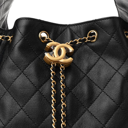 Chanel Caviar Quilted Medium Chanel 25 Handbag Black 10 of 12