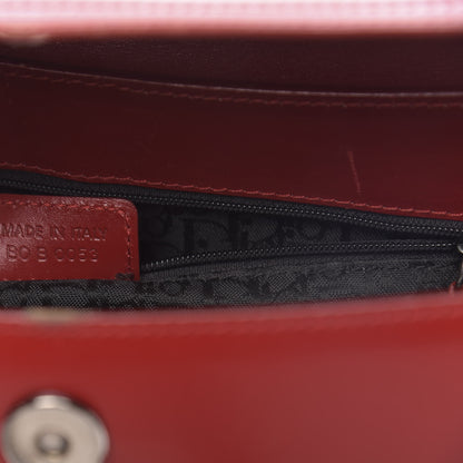Christian Dior Glazed Calfskin Saddle Shopper Red 7 of 18