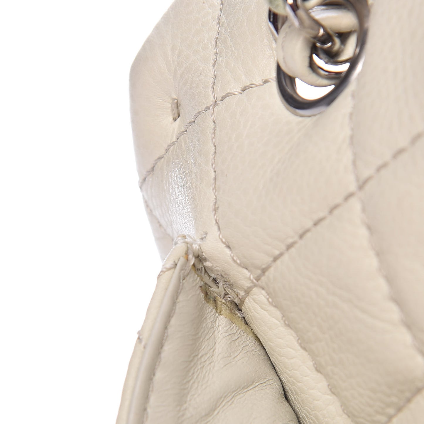 Caviar Quilted Maxi Single Flap White