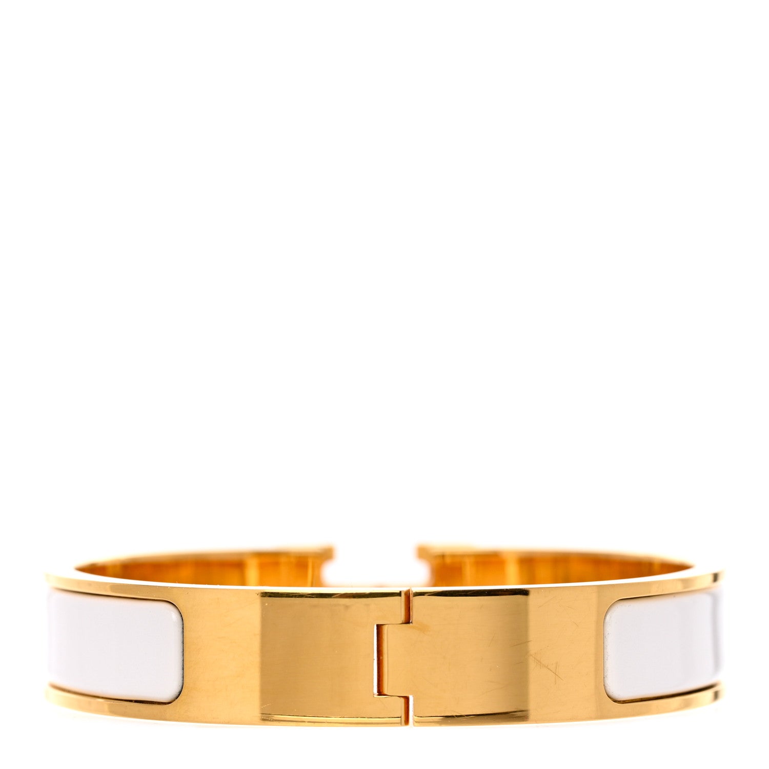 Hermes Enamel Narrow Clic Clac H Bracelet PM White 3 of 5