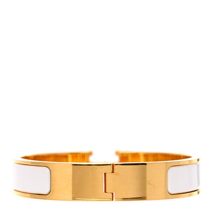 Hermes Enamel Narrow Clic Clac H Bracelet PM White 3 of 5