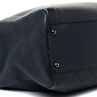 Chanel Caviar Large Shopping Tote Navy 9 of 22