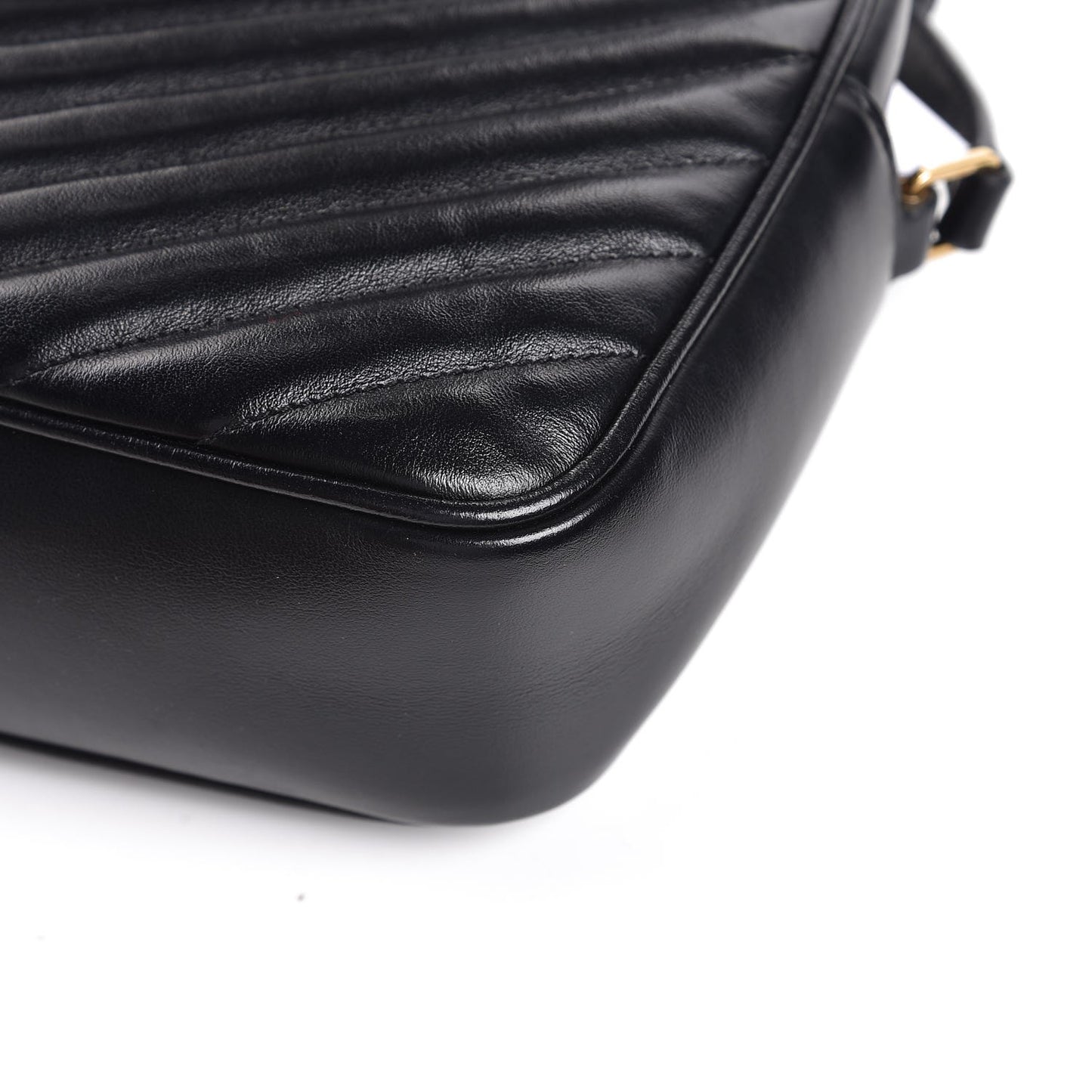 Calfskin Matelasse Monogram Lou Camera Bag Black