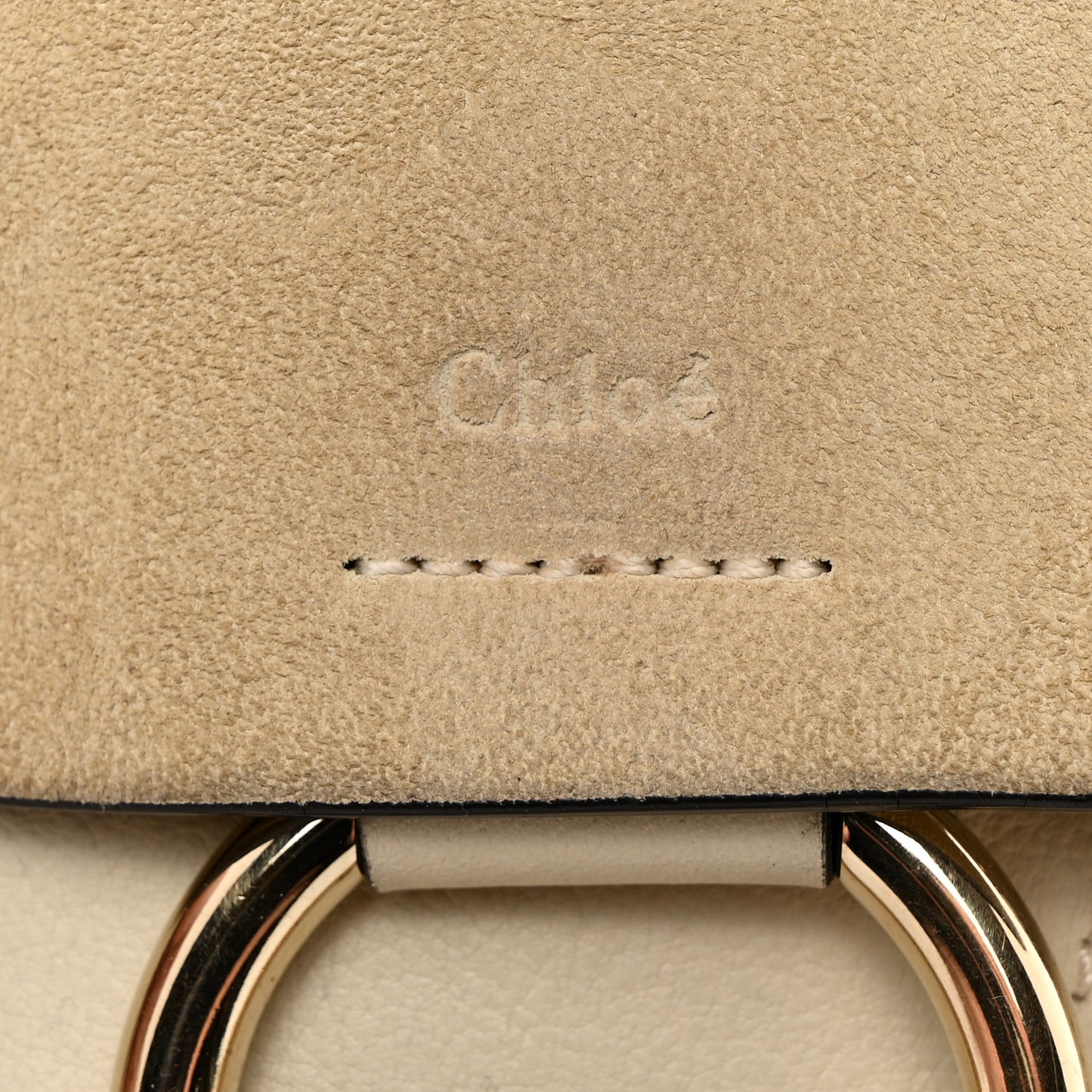 Suede Calfskin Mini Faye Backpack Off White