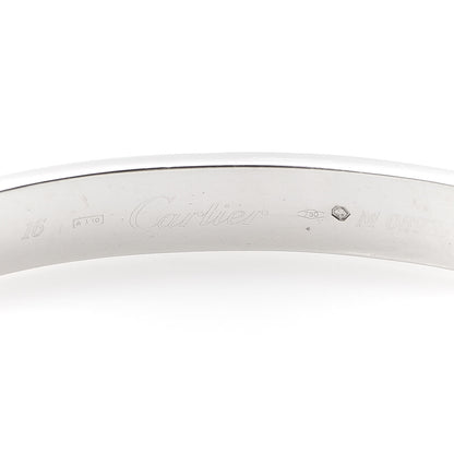 Cartier 18K White Gold LOVE Bracelet 16 5 of 5